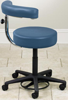 #2145-SP Clinton Foot-Activated Exam Room Stool with Armrest